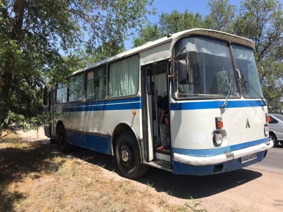 ЛАЗ 695Н синий ? Аренда автобусов Алматы "BusRent"