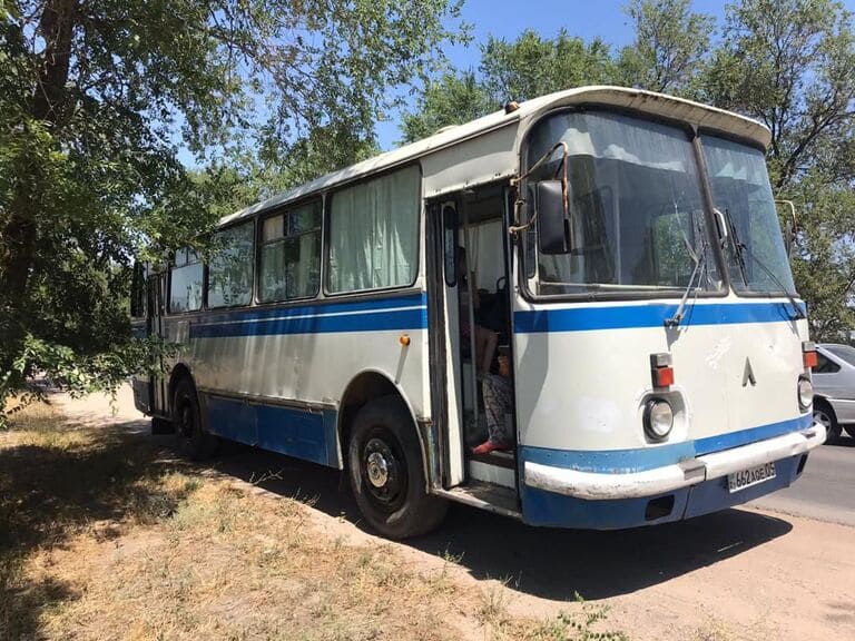 ЛАЗ 695Н синий 💎 Аренда автобусов Алматы "BusRent"