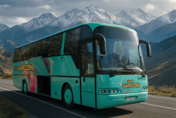 Neoplan 316 на фоне гор