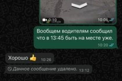 Скрин WhatsApp отзывы клиентов