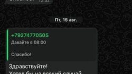 Скрин WhatsApp отзывы клиентов